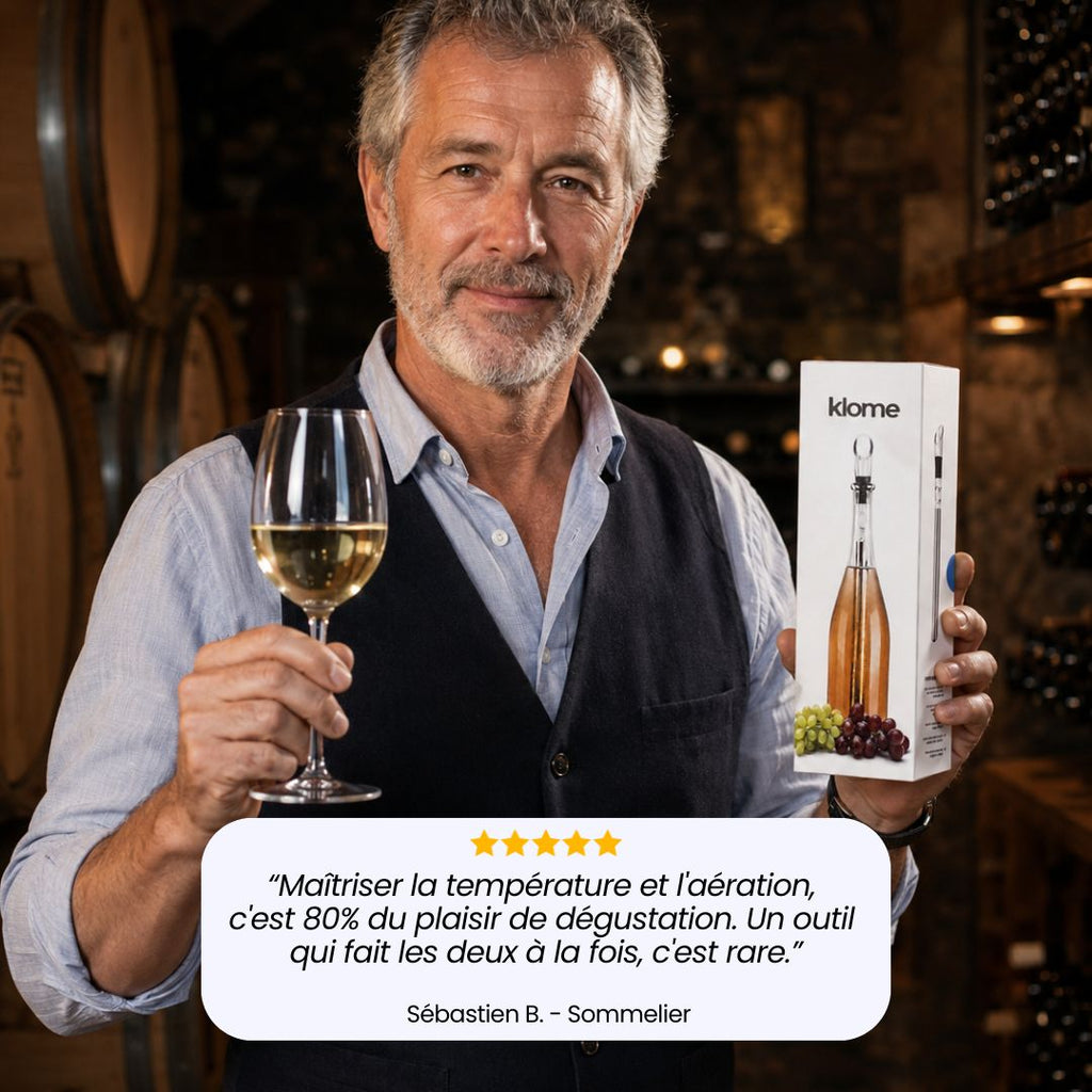Refroidisseur & Aérateur de vin - Finis le vin tiède