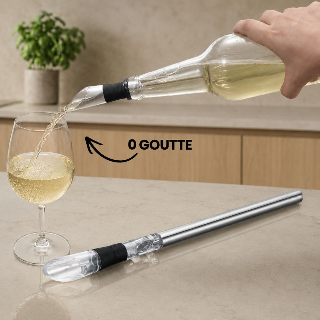 Refroidisseur & Aérateur de vin - Finis le vin tiède