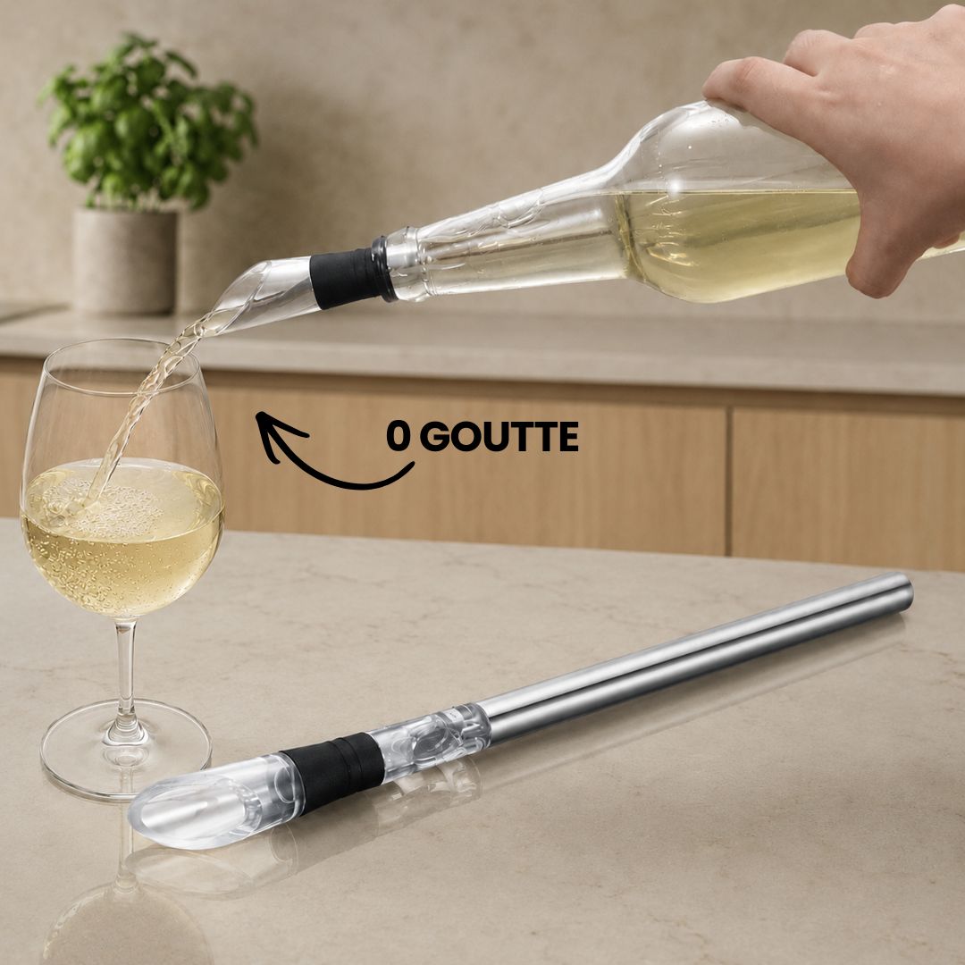 Refroidisseur & Aérateur de vin - Finis le vin tiède